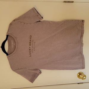 Lucky brand men's tshirt. Vintage look. Color ashey pink. Size M